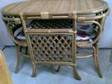 A very attractive. well made table with 2 chairs. Bamboo/Whi