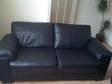 BLACK LEATHER large plus regular sofa,  Black leather....
