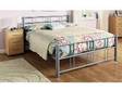 TWO SAME double beds fore sale,  metal frames silver....